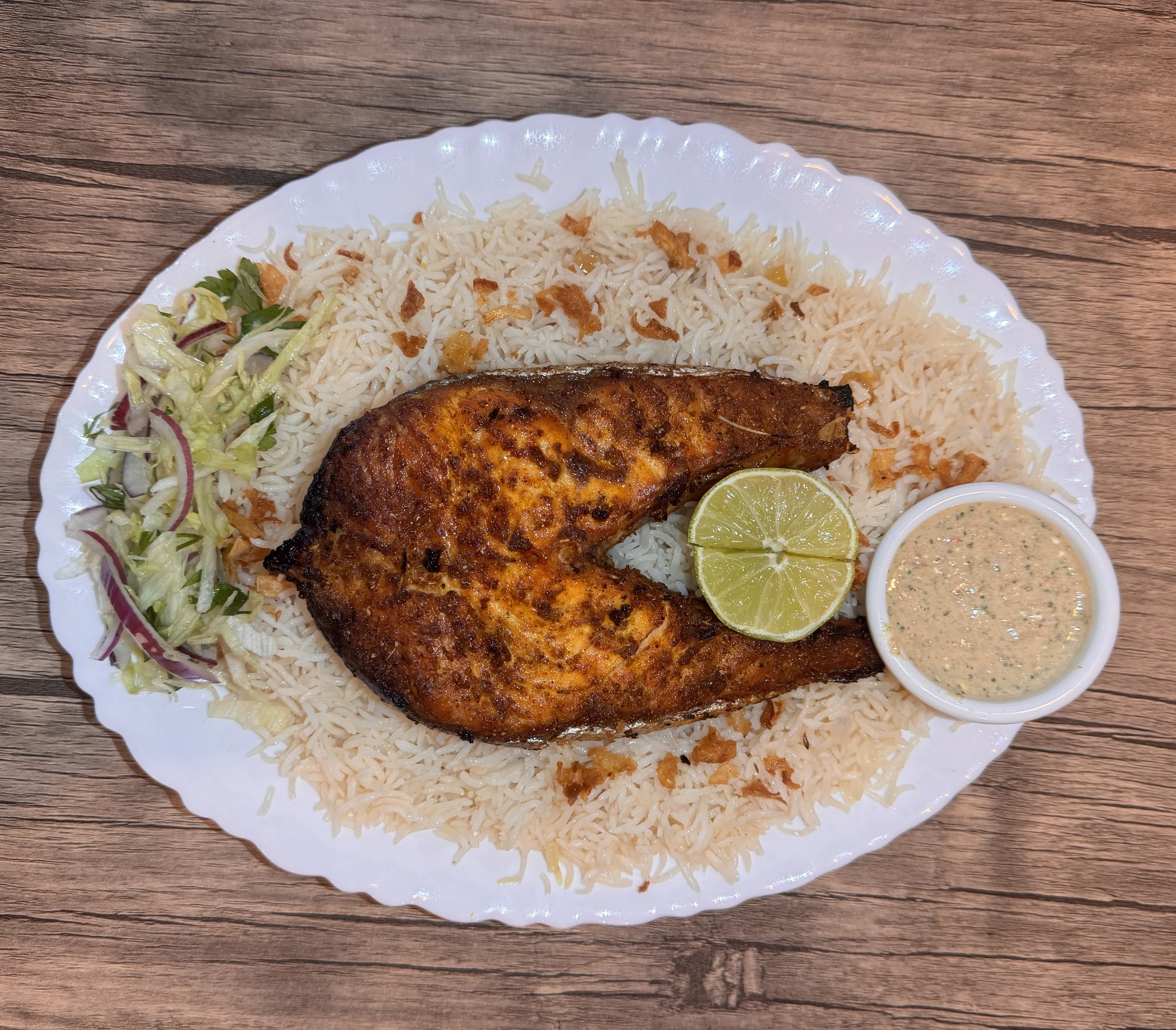 Grilled Salmon with rice